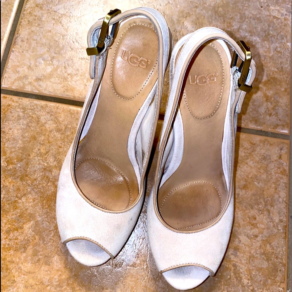 UGG peep toe heels size 6